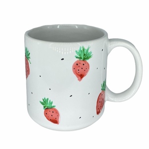 Πορσελάνινη Κούπα Strawberries - κεραμικό, πορσελάνη, κούπες & φλυτζάνια - 2