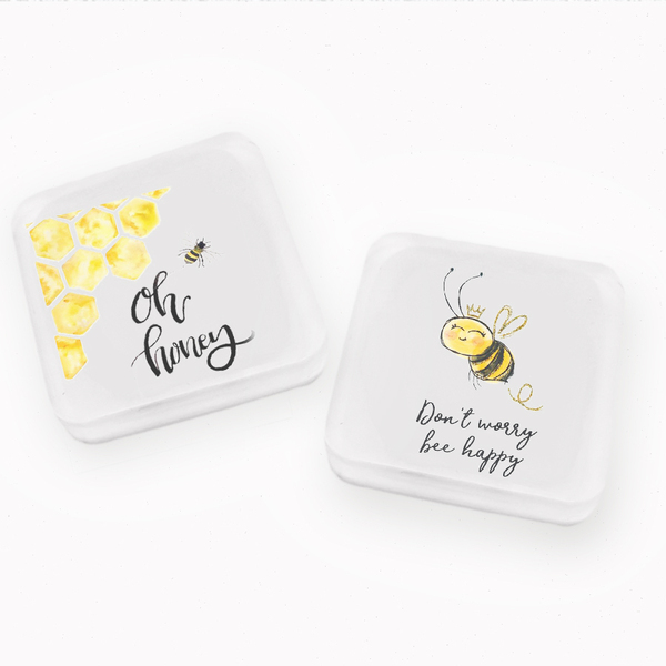 "Oh, Honey!" Μελισσοσαπουνάκια με εσωτερικό illustration και άρωμα Orange Peel σε οικολογικό πουγκάκι - δώρο, χεριού, σώματος