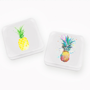 "Be my Pineapple" Καλοκαιρινά σαπούνια με εσωτερικό illustration & άρωμα Ανανά σε οικολογικό πουγκάκι! - δώρο, χεριού, σώματος