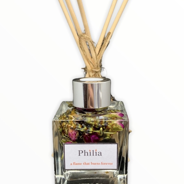 Αρωματικό χώρου reed diffuser με ξύλα μπαμπού «Άρωμα Πούδρα» - αρωματικό, αρωματικό χώρου