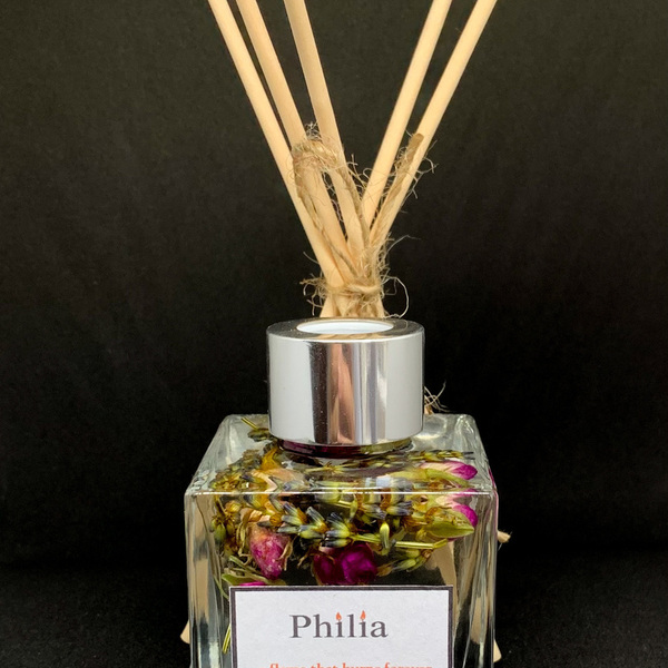 Αρωματικό χώρου reed diffuser με ξύλα μπαμπού «Άρωμα Πούδρα» - αρωματικό, αρωματικό χώρου - 2