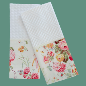 Βαμβακερή πετσέτα κουζίνας, 45Χ80cm floral - ύφασμα, δώρο, πετσέτες - 4