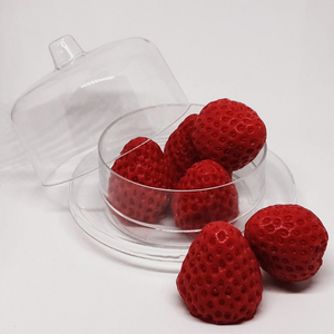"Oh, my Strawberries" 6 Mini Σαπουνάκια με άρωμα Red Fruits Love σε διάφανη βάση! - χεριού, σώματος - 2