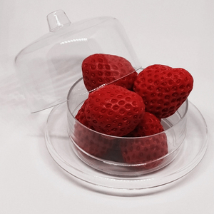 "Oh, my Strawberries" 6 Mini Σαπουνάκια με άρωμα Red Fruits Love σε διάφανη βάση! - χεριού, σώματος - 3