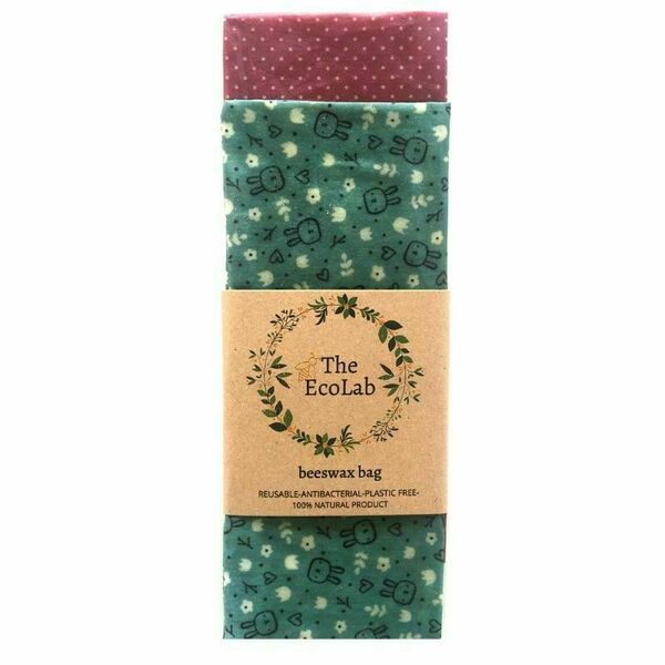 Beeswax Bag Bunnies&Dots Σετ 2 τμχ - ύφασμα, 100% φυσικό