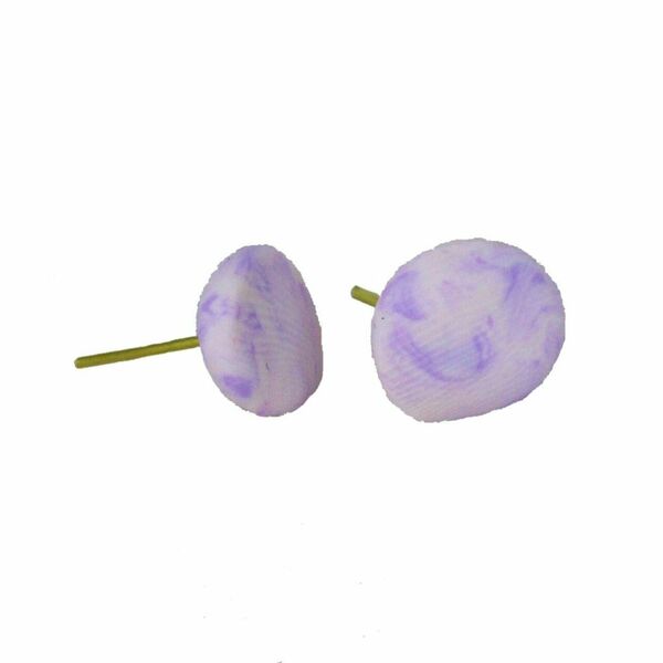 Σκουλαρίκια καρφωτά μοβ tie dye - πηλός, καρφωτά, μικρά, φθηνά