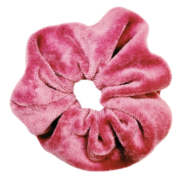 Pink Velvet Scrunchie - λαστιχάκια μαλλιών
