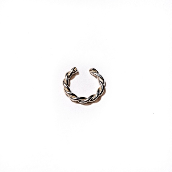 Ασημένιο earcuff twisted wire - ασήμι, ασήμι 925, minimal, μικρά, ear cuffs - 3