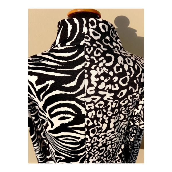 Ζακέτα black & white leopard-zebra - 3