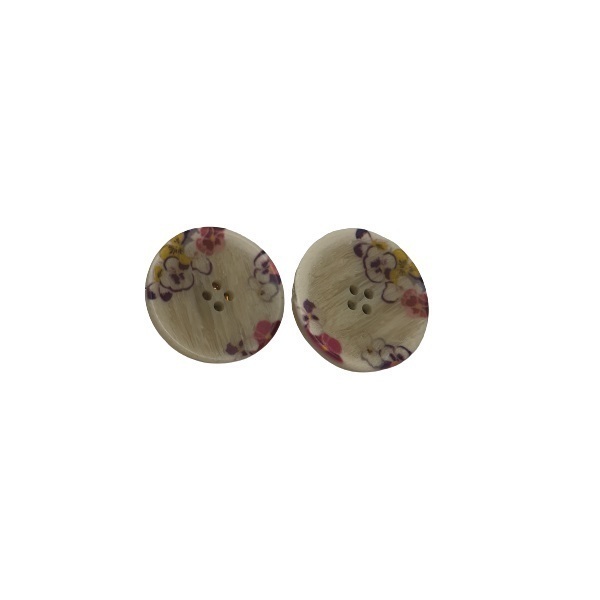 Σκουλαρίκια κοντά καρφωτά σε σχήμα κουμπιού σε στυλ boho με χρωματιστά σχέδια λουλουδιού - λουλούδι, καρφωτά, boho, φθηνά - 2