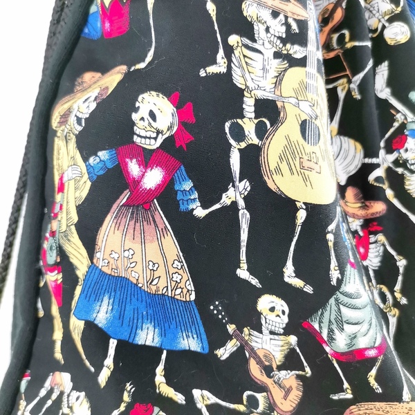 Σακίδιο πλάτης, χειροποίητο με Los Muertos patchwork - πλάτης, all day, μεγάλες, μικρές, πάνινες τσάντες - 3