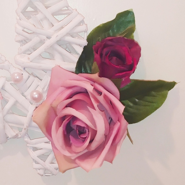 Ξύλινη πεταλούδα στεφάνι 13cm με τριαντάφυλλα - στεφάνια, δώρο, πεταλούδα, ξύλινα διακοσμητικά τοίχου - 3