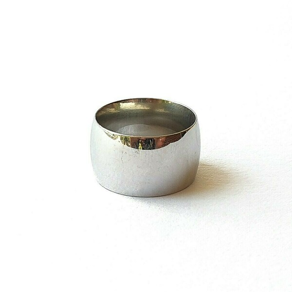 Δαχτυλίδι minimal φαρδύ σε ασημί χρώμα από ανοξείδωτο ατσάλι - minimal, ατσάλι, σταθερά, μεγάλα, φθηνά - 3