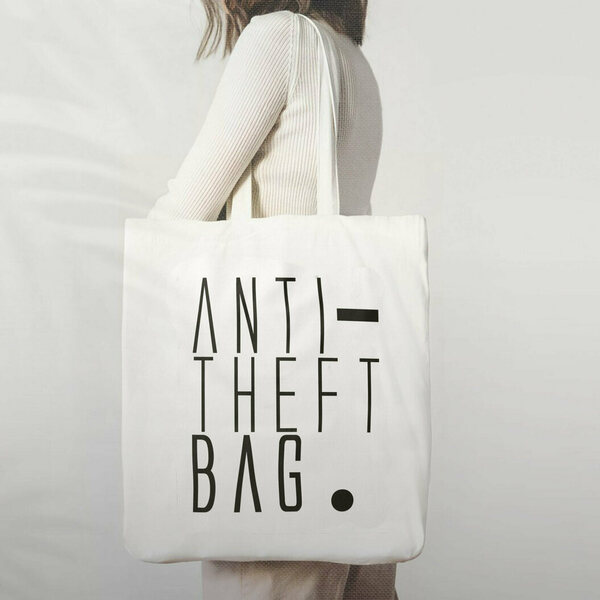 Οικολογική Τσάντα ώμου - "ANTI-THEFT BAG" - ώμου, μεγάλες, all day, tote, πάνινες τσάντες - 2