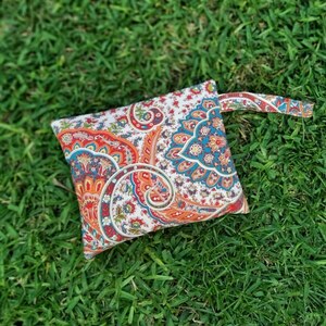 Pouch Ethnic medium 27.5x22cm - ύφασμα, καλλυντικών, ταξιδίου, μικρές, φθηνές - 4