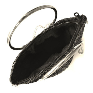 Ψάθινη τσάντα πουγκί μαύρη - ώμου, ψάθα, all day, πλεκτές τσάντες - 5
