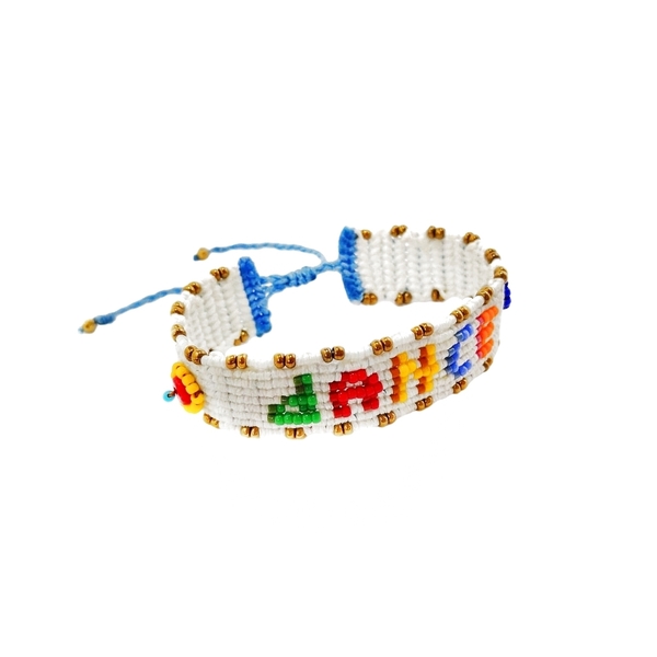 Let's Dance bracelet, μακραμέ βραχιόλι με χάντρες - μακραμέ, χάντρες, χεριού, αυξομειούμενα - 3