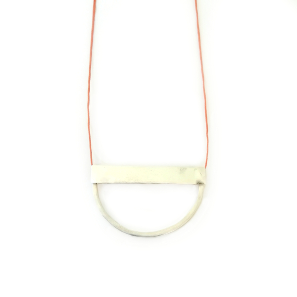 Μακρύ κολιέ από ασήμι 925 με αυξανόμενο μακραμέ κλείσιμο / Donna necklace. - ασήμι, ασήμι 925, μακραμέ, μακριά, minimal