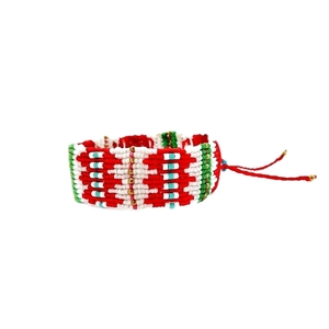 Tijuana bracelet, μακραμέ/cuff βραχιόλι με αιματιτη και χάντρες miyuki - μακραμέ, χάντρες, boho, αυξομειούμενα, φαρδιά