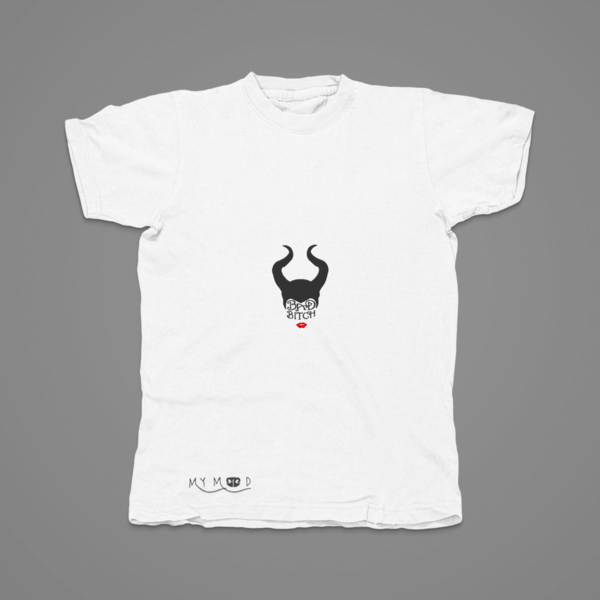 Βαμβακερό μπλουζάκι με κεντητό σχέδιο Bad Bitch - βαμβάκι, κεντητά, δώρο, halloween - 2