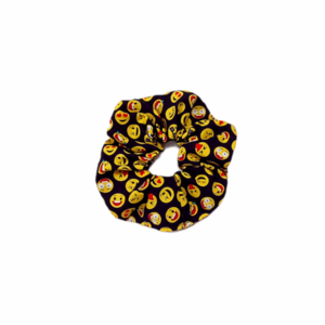 Scrunchie/ Λαστιχάκι μαλλιών 'Emoji' - 1 τεμάχιο - ύφασμα, απαραίτητα καλοκαιρινά αξεσουάρ, λαστιχάκια μαλλιών