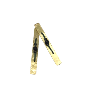 Σκουλαρίκια από ορείχαλκο με μαύρη χάντρα 4,6 εκ. / earrings - ορείχαλκος, μακριά, καρφωτά, δώρο οικονομικό