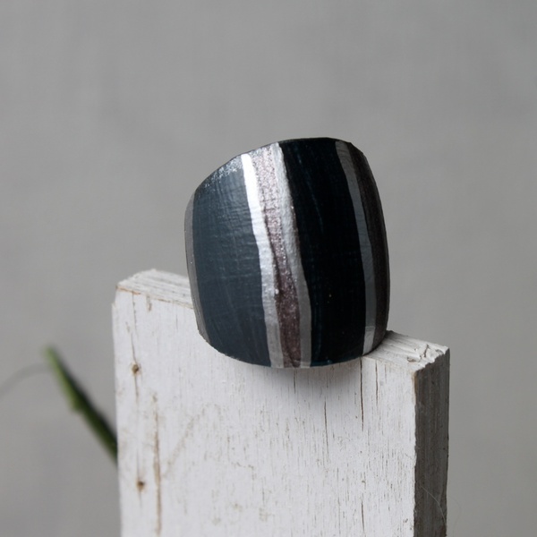 Ξύλινο δαχτυλίδι Ingrid - ξύλο, μοντέρνο, σταθερά, μεγάλα, φθηνά - 2