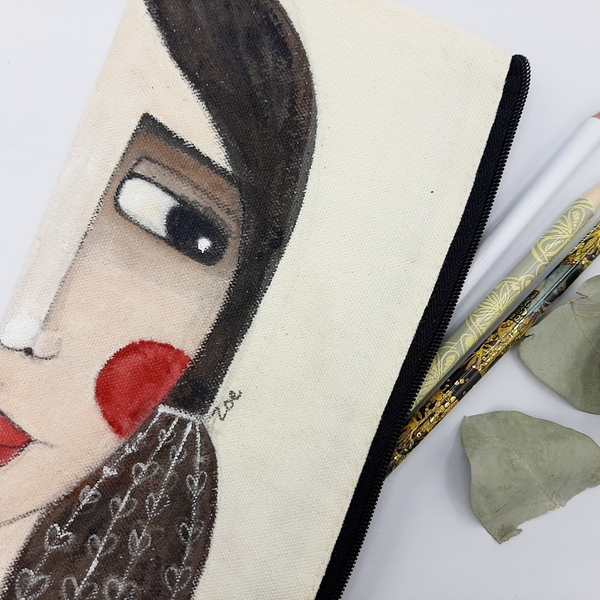 Zoe purse - ζωγραφισμένα στο χέρι, κασετίνες, πορτοφόλια - 2