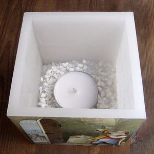 Santa Κουφωτό κερί φαναράκι-Αντίγραφο - χαρτί, σπίτι, άγιος βασίλης, πρώτα Χριστούγεννα, κεριά & κηροπήγια - 3