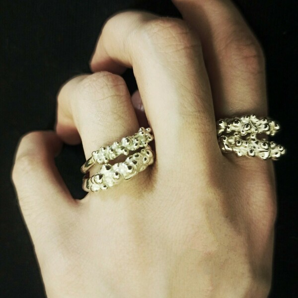 Δαχτυλίδι με σταγόνες ασημιου - ασήμι, βεράκια, σταθερά, για γάμο