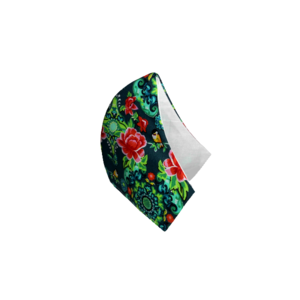 229.Μάσκα Boho Floral-Green-Βαμβακερή-πολλαπλών χρήσεων-No229 LW Floral Green. - βαμβάκι, φλοράλ, μάσκες προσώπου - 2