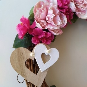 Στεφάνι "Mr & Mrs - Love" - καρδιά, στεφάνια, λουλούδια, διακοσμητικά - 3