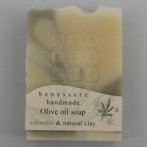 Benessere Cannabis-Rose Geranium.Σετ Χειροποίητου σαπουνιού με φυσική άργιλο, Παρθένο ελαιόλαδο,Αιθέρια έλαια - 2