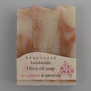 Benessere Cannabis-Rose Geranium.Σετ Χειροποίητου σαπουνιού με φυσική άργιλο, Παρθένο ελαιόλαδο,Αιθέρια έλαια - 3