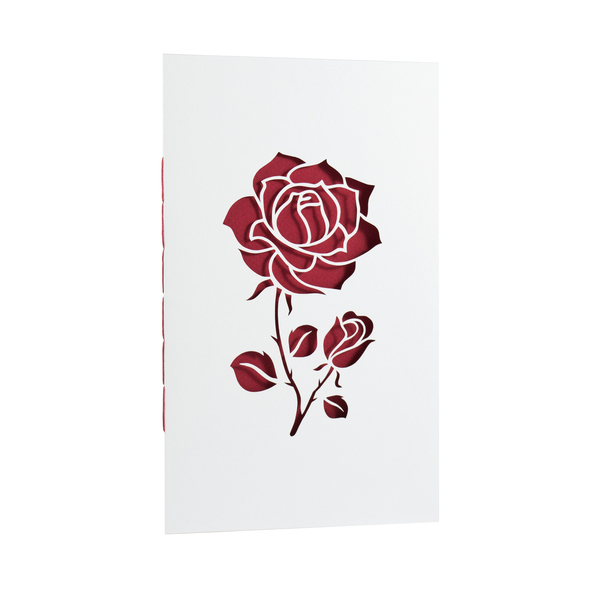 Χειροποίητη ευχετήρια κάρτα Τριαντάφυλλο - δώρο, γάμος, γενέθλια, κάρτα ευχών, γέννηση