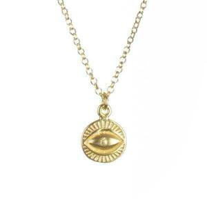 Κολιέ Small Eye gold - επιχρυσωμένα, ασήμι 925, μάτι, κοντά, φθηνά