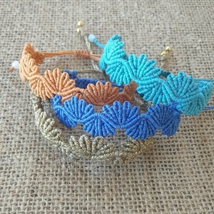 Καλοκαιρινό μακραμε βραχιόλι - μακραμέ, boho, χεριού, αυξομειούμενα