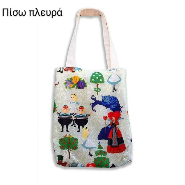 Τσάντα ώμου tote bag Alice Cooper in Wonderland - ύφασμα, ώμου, tote, πάνινες τσάντες, φθηνές - 2