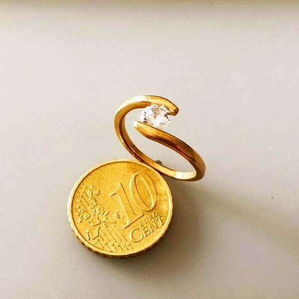 Δαχτυλίδι ζιργκόν|Φτιαγμένο από κέρμα - ορείχαλκος, μικρά, σταθερά, επιροδιωμένα, φθηνά - 4
