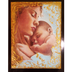 Πίνακας 3D Σε Καμβά "Μητρική Αγκαλιά" 24x30cm ArtDome - πίνακες & κάδρα, καμβάς, δώρο για νεογέννητο, πίνακες ζωγραφικής - 5