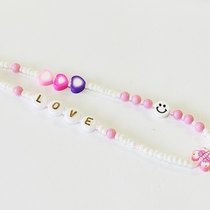 Διακοσμητικό κορδόνι για κινητό phone strap LOVE - χειροποίητα, χάντρες, μοδάτο, λουράκια - 4