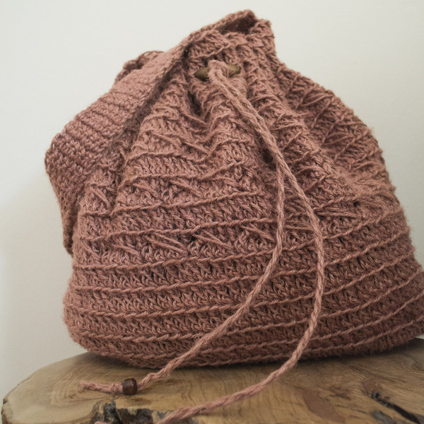 Tierra Crochet Bag - νήμα, ώμου, πουγκί, all day, πλεκτές τσάντες