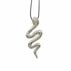 Ασημένιο κολιέ φίδι - charms, ασήμι 925, μακριά, επιπλατινωμένα