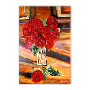 RED ROSES - ΚΑΜΒΑΣ - πίνακες & κάδρα, πίνακες ζωγραφικής