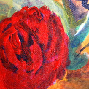 RED ROSES - ΚΑΜΒΑΣ - πίνακες & κάδρα, πίνακες ζωγραφικής - 3