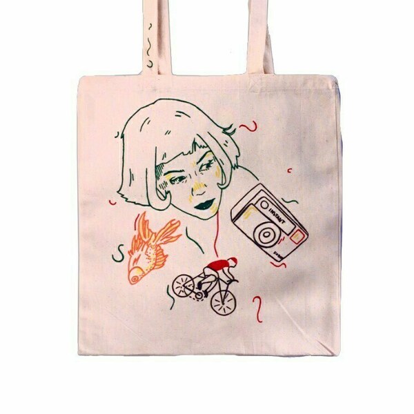 Πάνινη τσάντα πολλαπλών χρήσεων Amelie - ώμου, tote, all day, ύφασμα, πάνινες τσάντες