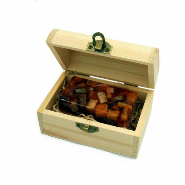 Ξύλινο κουτί με μεγάλο σαπούνι - χεριού