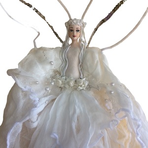 Διακοσμητική χειροποίητη Κούκλα "Ξωτικό του χιονιού" ύψος 55 εκ. - κορίτσι, νεράιδα, διακοσμητικά, κούκλες