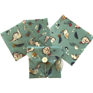 Beeswax Wraps-Kids Set , Κερομάντηλα Σετ 4 τμχ - ύφασμα, δώρο, 100% φυσικό