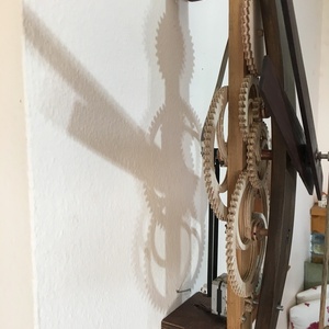Ξύλινο ρολόι με γρανάζια - ξύλο, τοίχου - 3